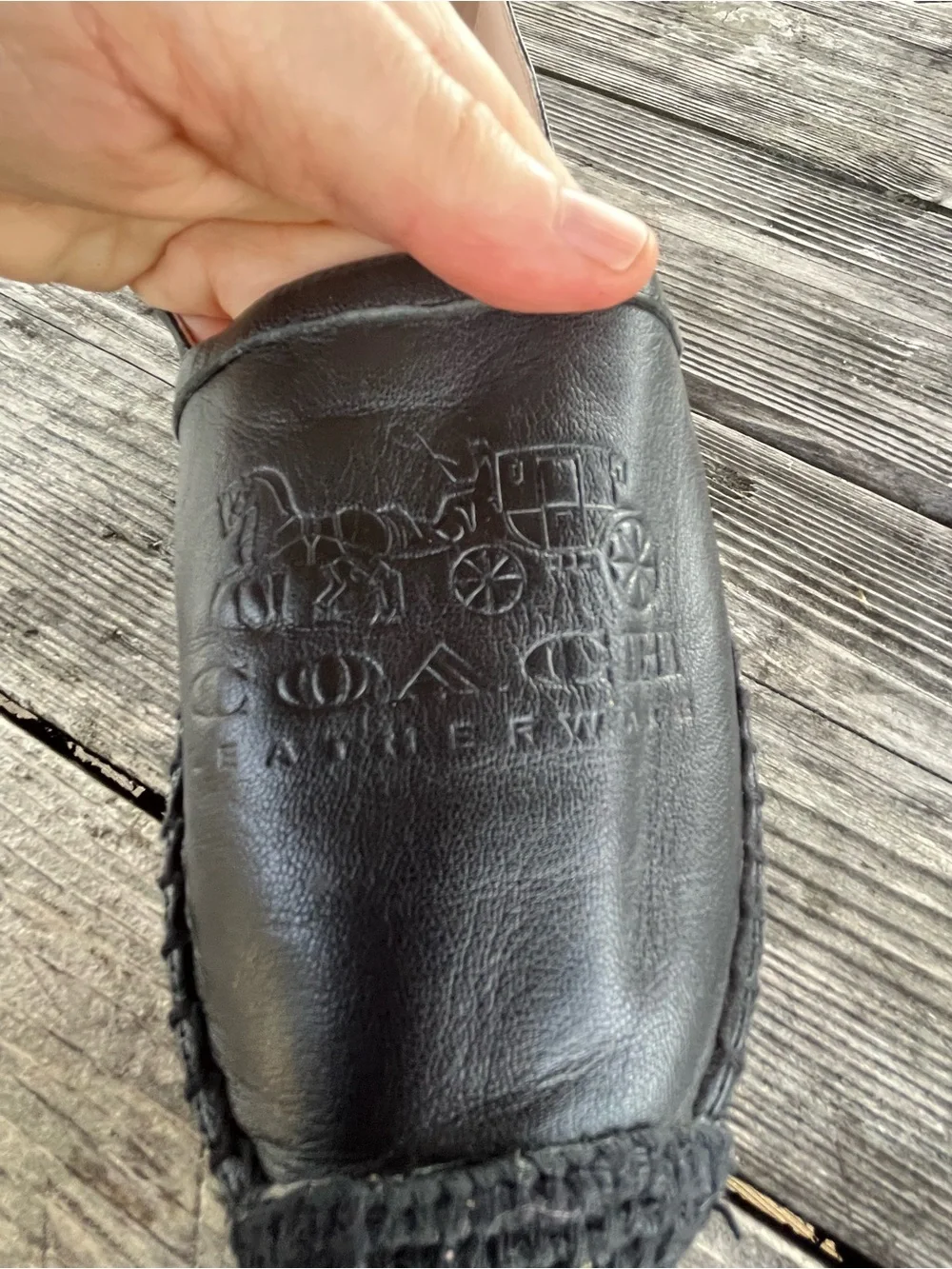 Coach black leather